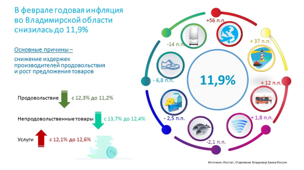 Во Владимирской области снизился рост цен на продовольствие и бытовую технику?