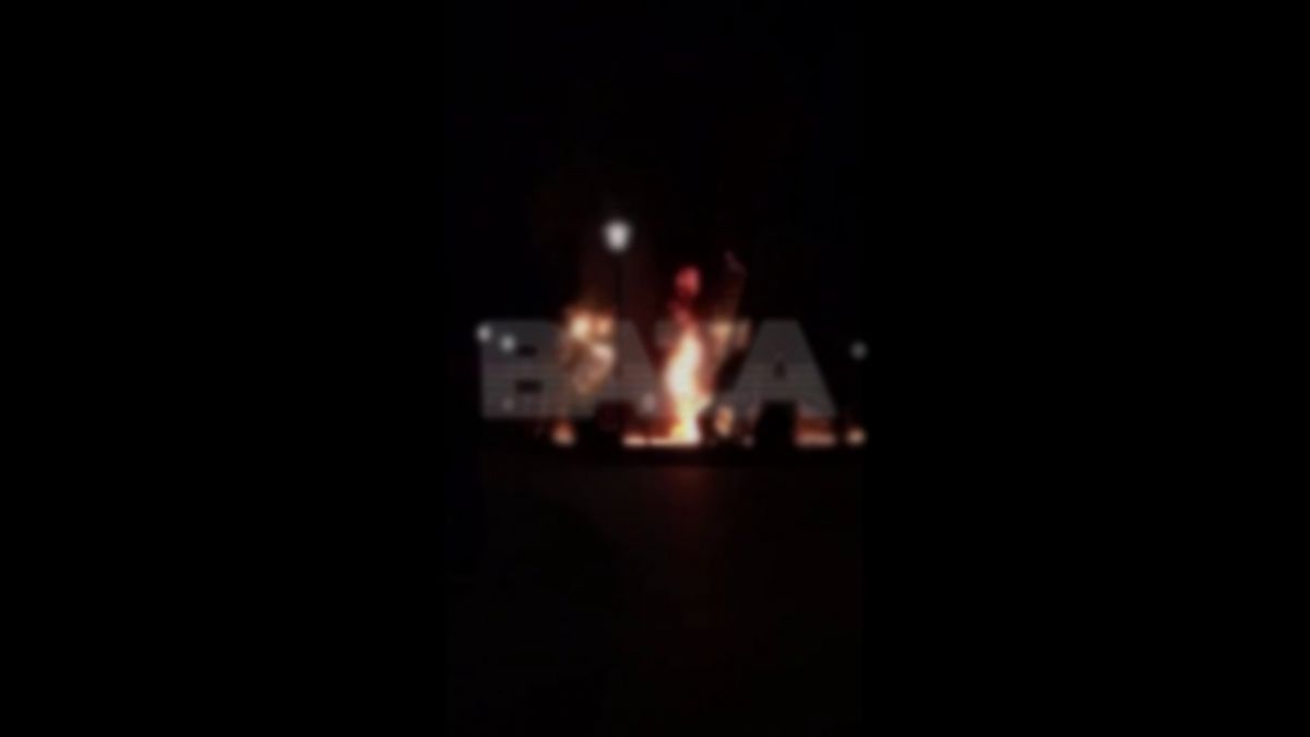 Сбитый украинский дрон устроил пожар на детской площадке в Воронежской области