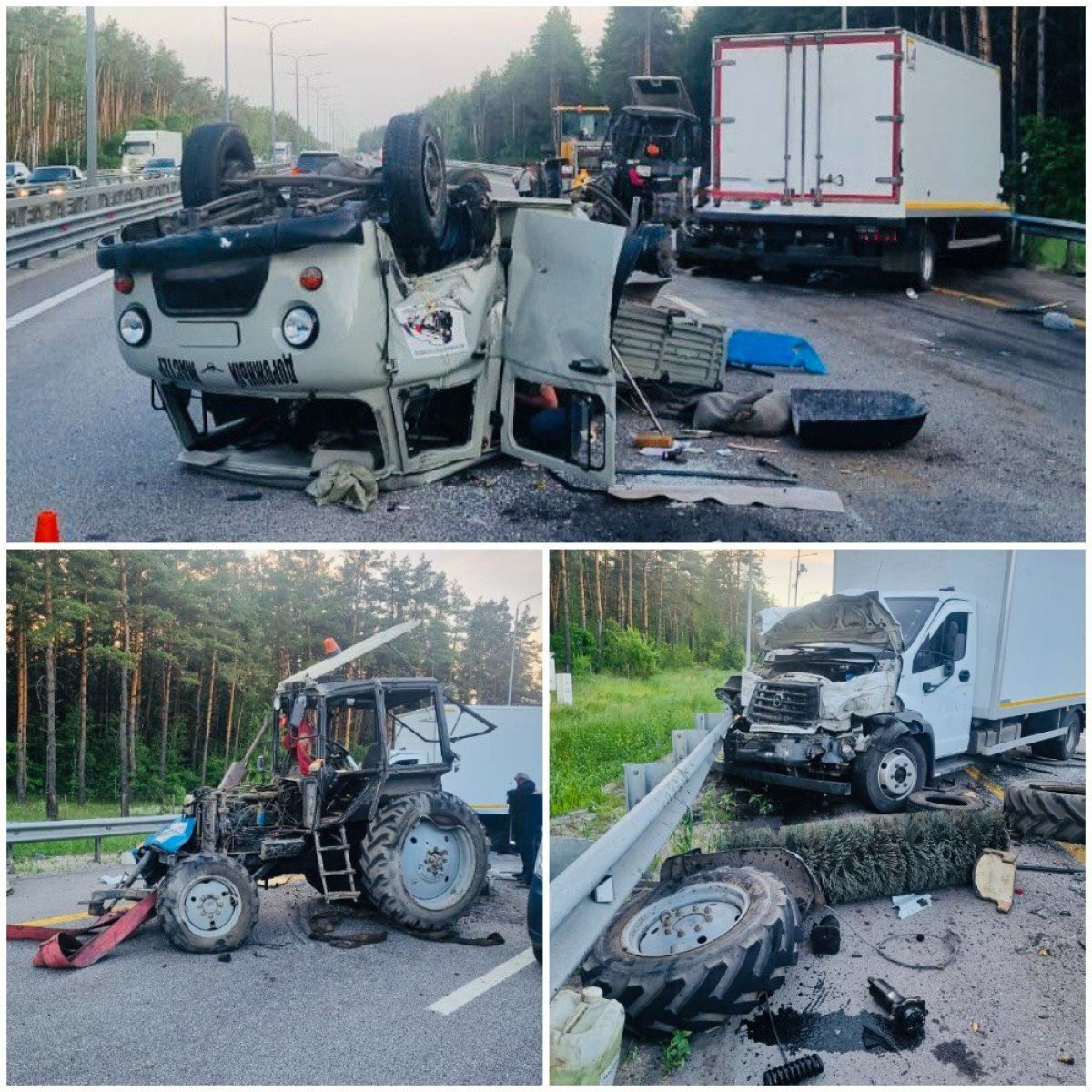 В крупной аварии на выезде из Воронежа пострадали пять человек
