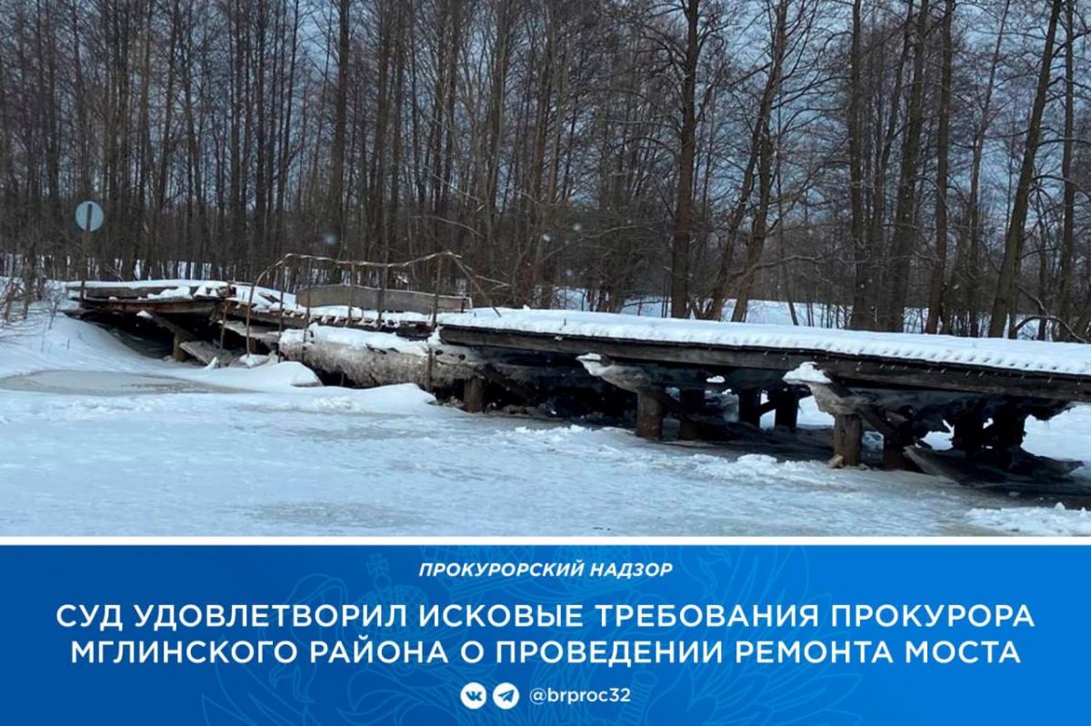 Брянских прокуроров возмутил опасный мост